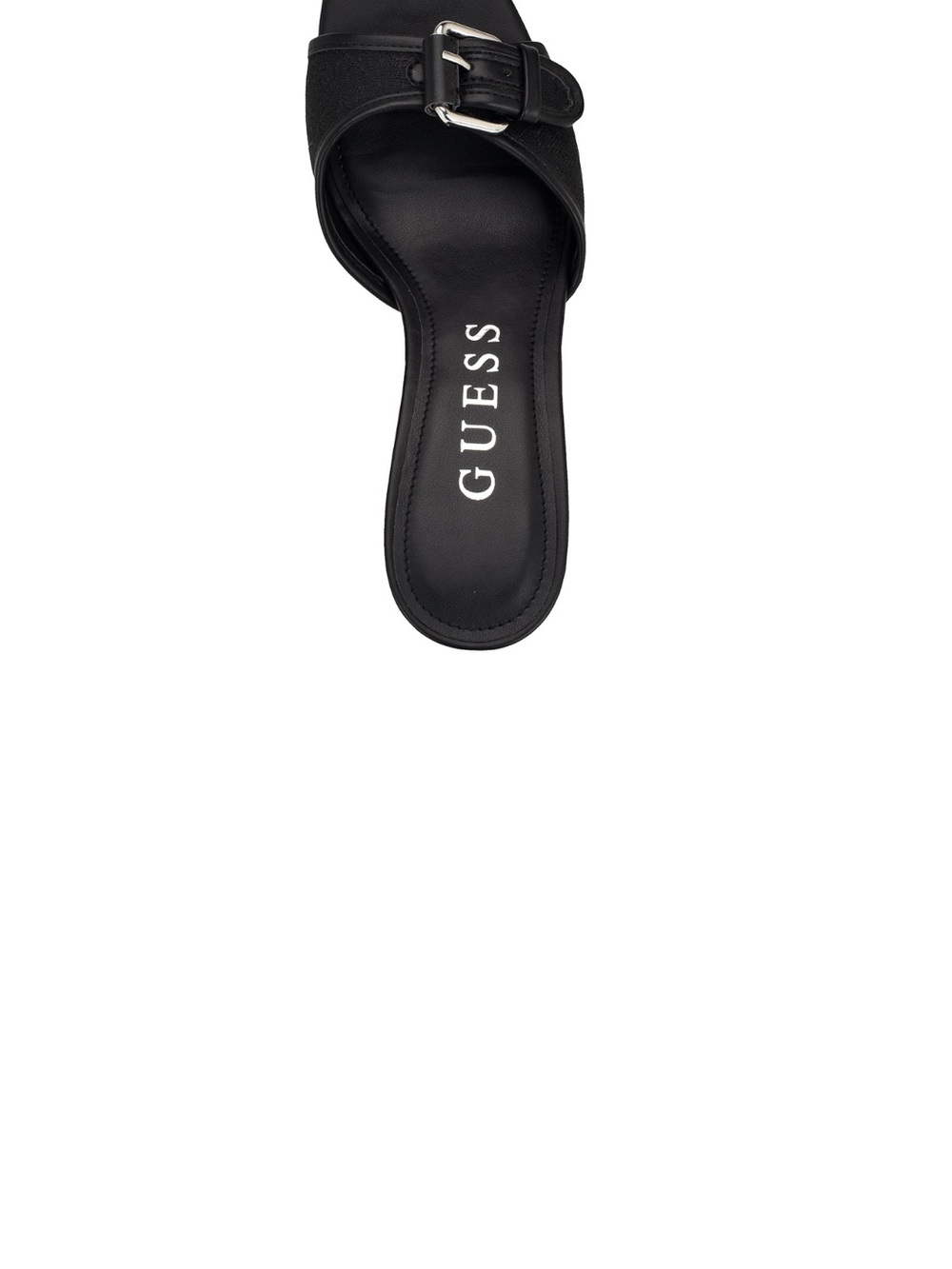 GUESS Black Buckle Open-Toe Kitten Heel Mules - Picture 2 of 2
